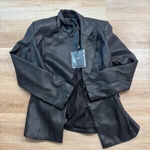 Khy faux leather blazer brand